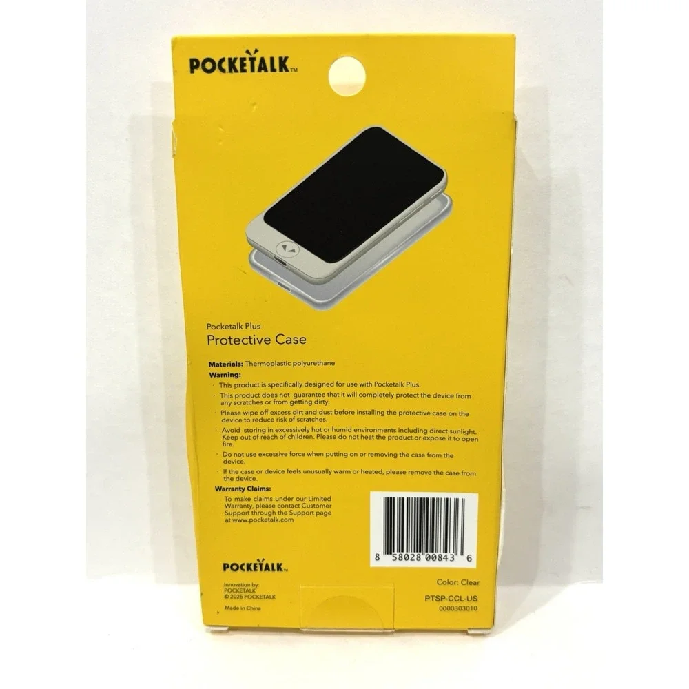 Pocketalk Plus Protective Case Clear TPU Cover OEM Genuine Accessory New